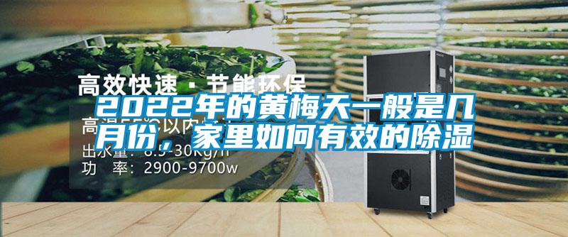 2022年的黃梅天一般是幾月份，家里如何有效的除濕