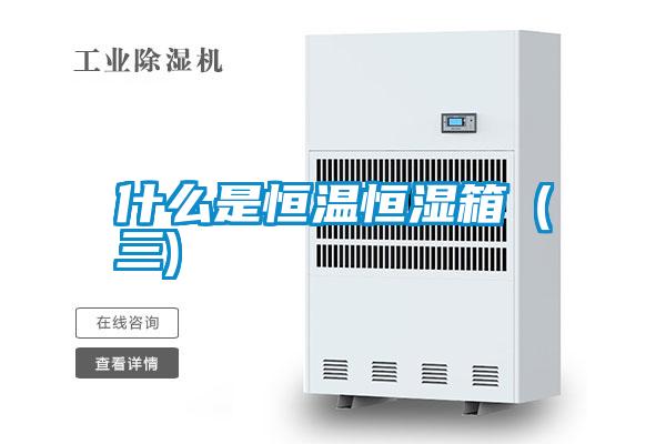 什么是恒溫恒濕箱(三)
