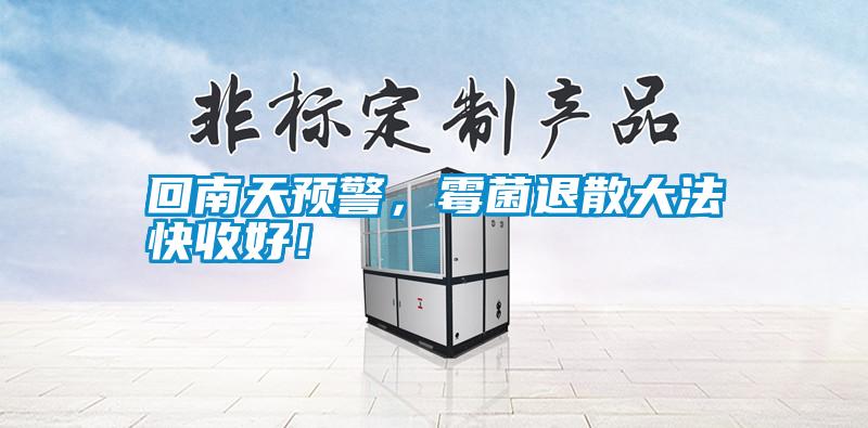 回南天預(yù)警，霉菌退散大法快收好！
