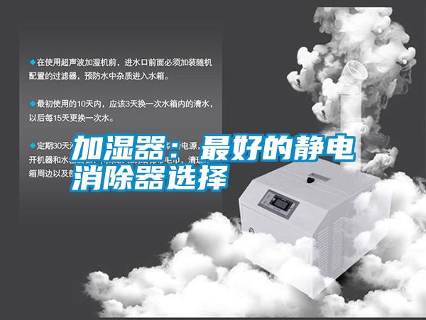 加濕器:最好的靜電消除器選擇