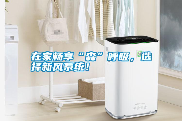 在家暢享“森”呼吸，選擇新風系統(tǒng)！