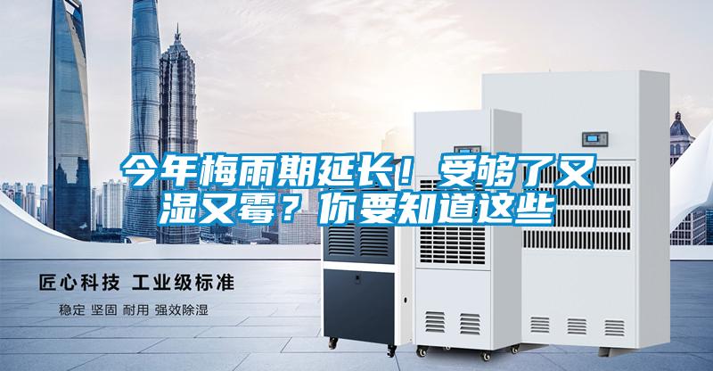 今年梅雨期延長(zhǎng)！受夠了又濕又霉？你要知道這些