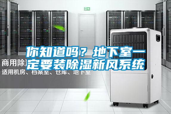 你知道嗎？地下室一定要裝除濕新風(fēng)系統(tǒng)