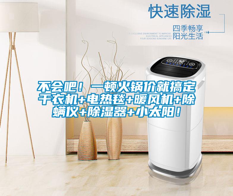 不會吧!一頓火鍋價就搞定干衣機+電熱毯+暖風機+除螨儀+除濕器+小太陽!