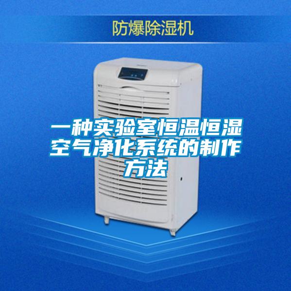 一種實(shí)驗(yàn)室恒溫恒濕空氣凈化系統(tǒng)的制作方法
