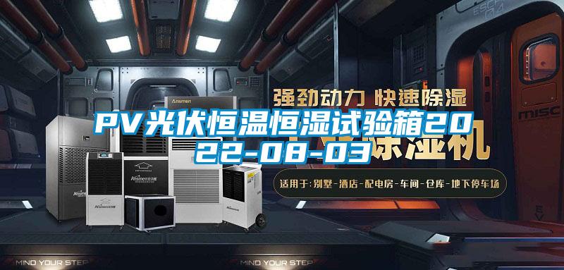 PV光伏恒溫恒濕試驗箱2022-08-03