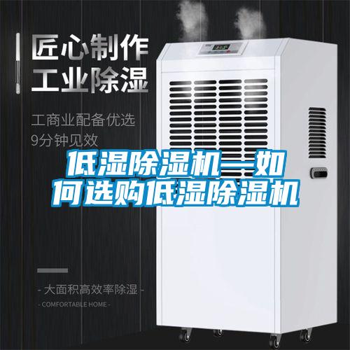 低濕除濕機—如何選購低濕除濕機