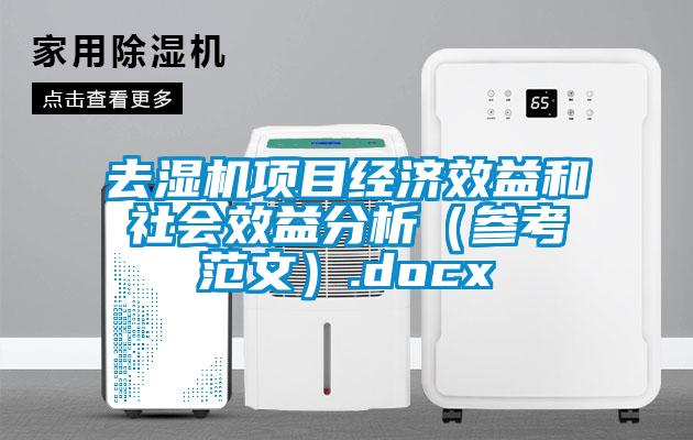 去濕機項目經濟效益和社會效益分析（參考范文）.docx