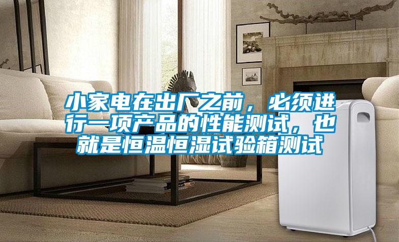 小家電在出廠之前，必須進行一項產(chǎn)品的性能測試，也就是恒溫恒濕試驗箱測試