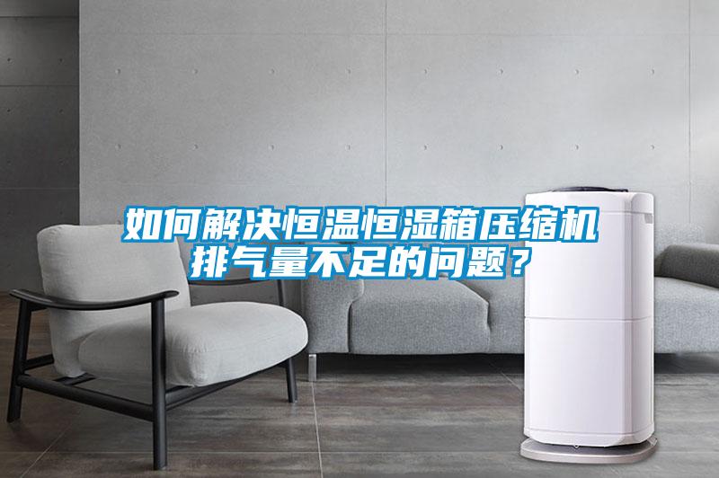 如何解決恒溫恒濕箱壓縮機排氣量不足的問題？
