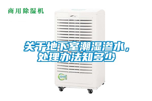 關于地下室潮濕滲水，處理辦法知多少