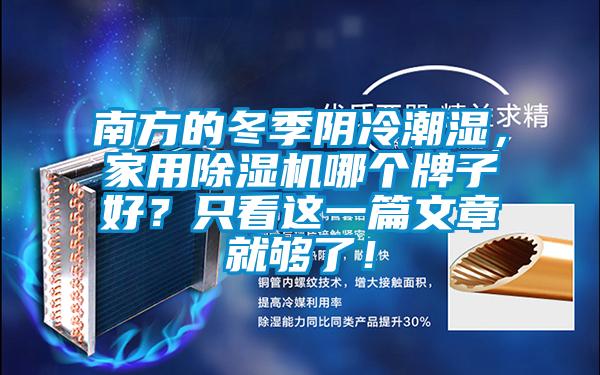 南方的冬季陰冷潮濕,家用除濕機哪個牌子好?只看這一篇文章就夠了!