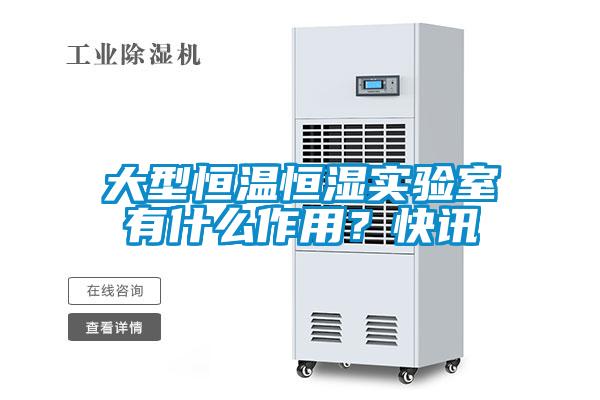 大型恒溫恒濕實(shí)驗(yàn)室有什么作用？快訊