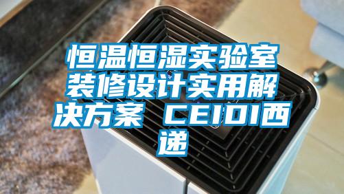 恒溫恒濕實驗室裝修設計實用解決方案 CEIDI西遞