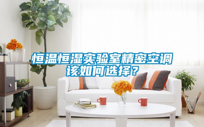 恒溫恒濕實驗室精密空調該如何選擇？