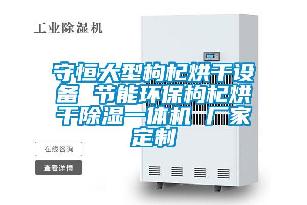 守恒大型枸杞烘干設備 節能環保枸杞烘干除濕一體機 廠家定制